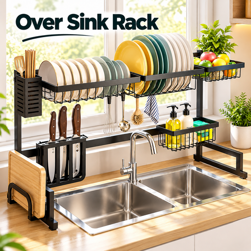 Over‑Sink Dish Drying Rack | Space‑Saving Kitchen Storage Organizer- 85CM