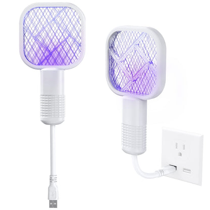 Electric Mosquito Killer Racket with 2-in-1 LED Flashlight – Rechargeable Bug Zapper