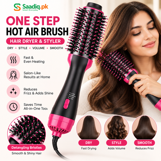 One Step Hot Air Brush Hair Dryer & Styler | 2-in-1 Hair Dryer, Curler & Volumizer
