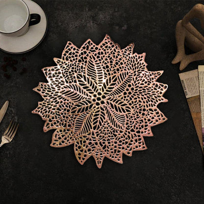 Fancy Dining Table Mat (Round) – Elegant Washable Placemat