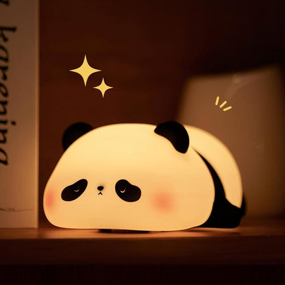 Cute Panda Night Light | Soft Silicone LED Bedside Lamp for Kids | Rechargeable Touch Control Baby Night Lamp