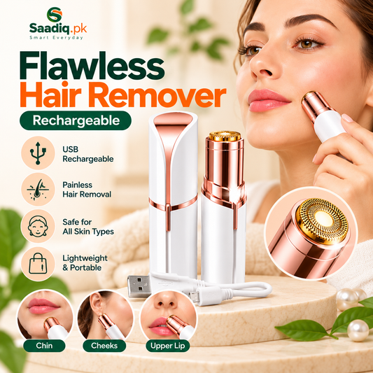 Rechargeable Facial Hair Trimmer for Women – USB, with LED Light