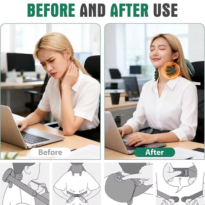 Rechargeable Neck & Shoulder Massager with Heat – Deep Kneading & 3 Massage Modes