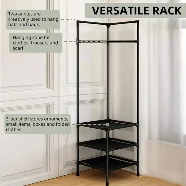 2 in 1 Corner Clothes Rack