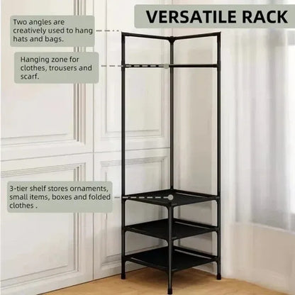 Corner Cloth Rack – Space-Saving Clothes Organizer for Home
