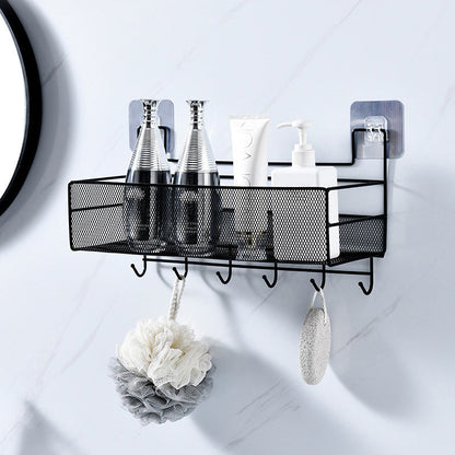 Self Adhesive Iron Rack – No Drill Wall-Mounted Storage Shelf