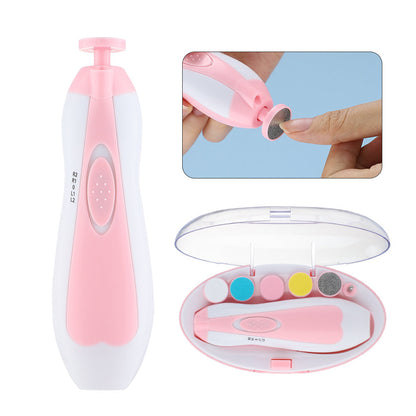 Electric Baby Nail Trimmer with LED Light & Multiple Attachments