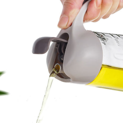 Oil Jug Dispenser (600 ml) – Automatic Flip Cap, Leak-Proof Glass Bottle