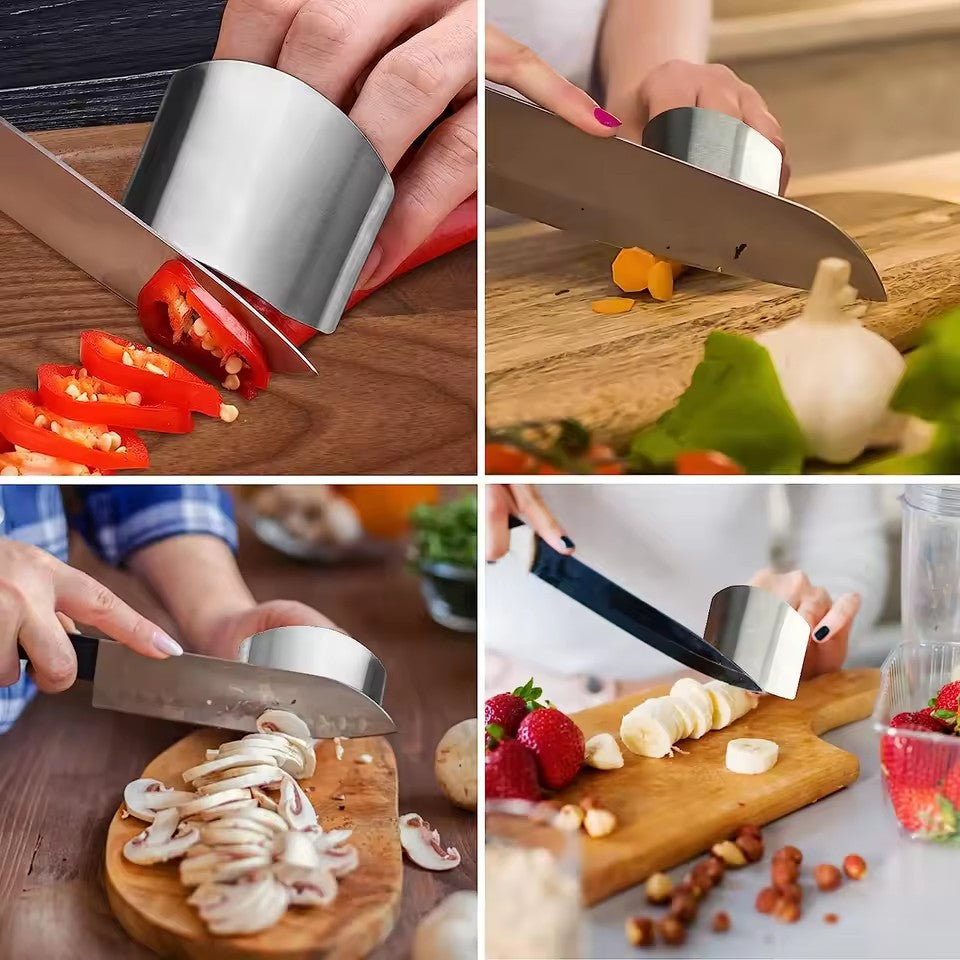 Portable Finger Guard Stainless Steel Finger Guard Safe Vegetable Cutter