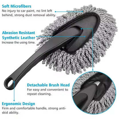 Mini Microfiber Car Duster – Portable Cleaning Brush for Cars