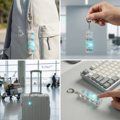 Keyboard Fidget Keychain Toy with Mechanical Switches