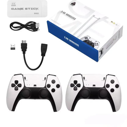 M15 4K TV Game Stick Console – 12000+ Built-in Games, Wireless Controllers