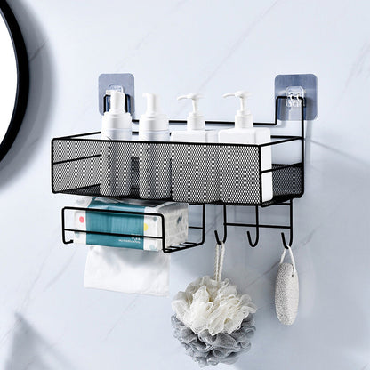 Self Adhesive Iron Rack – No Drill Wall-Mounted Storage Shelf