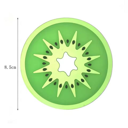 6 Pcs Jelly Color Fruit Shape Coasters – Colorful Drink Mats
