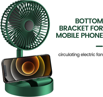 Portable table fan with phone holder - Saadiq.pk