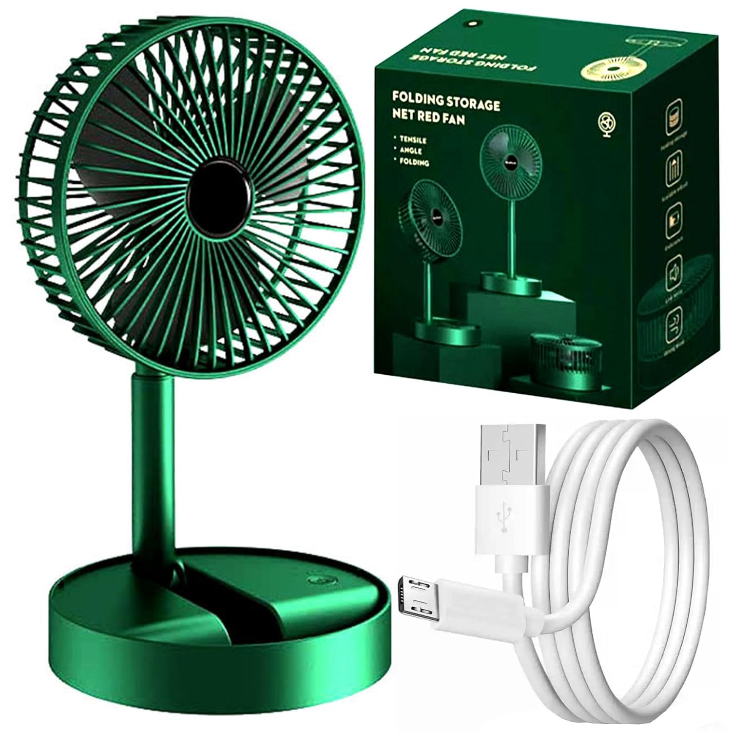 Portable folding desk fan with stand - Saadiq.pk
