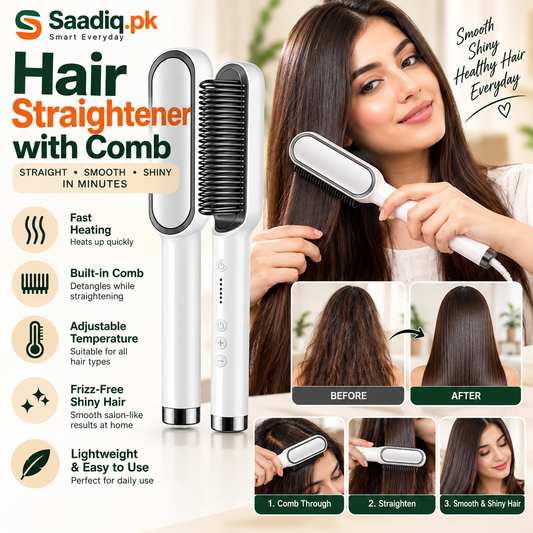 Hair Straightener with Comb