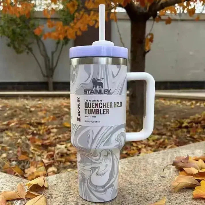 Marble vacuum insulated tumbler keeps drinks cold - Saadiq.pk Pakistan