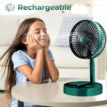 Rechargeable desktop fan adjustable height - Saadiq.pk