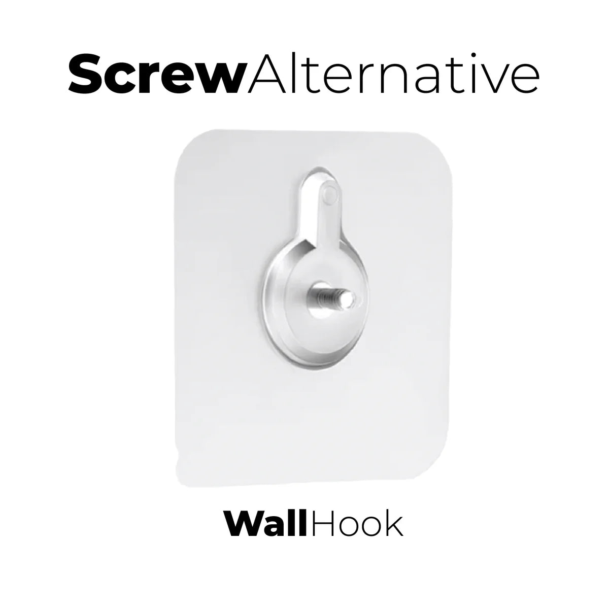 Drill-Free Wall Hanging Kit – 10 Strong Adhesive Hooks with Screw Design