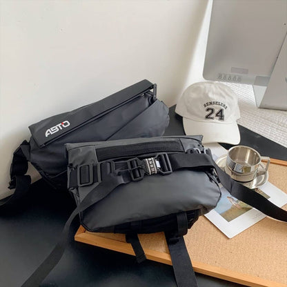 Multi Pockets Shoulder Bag - Sling Bag Crossbody Motorcycle Backpack for Men