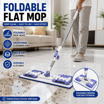 Adjustable Flat Microfiber Mop