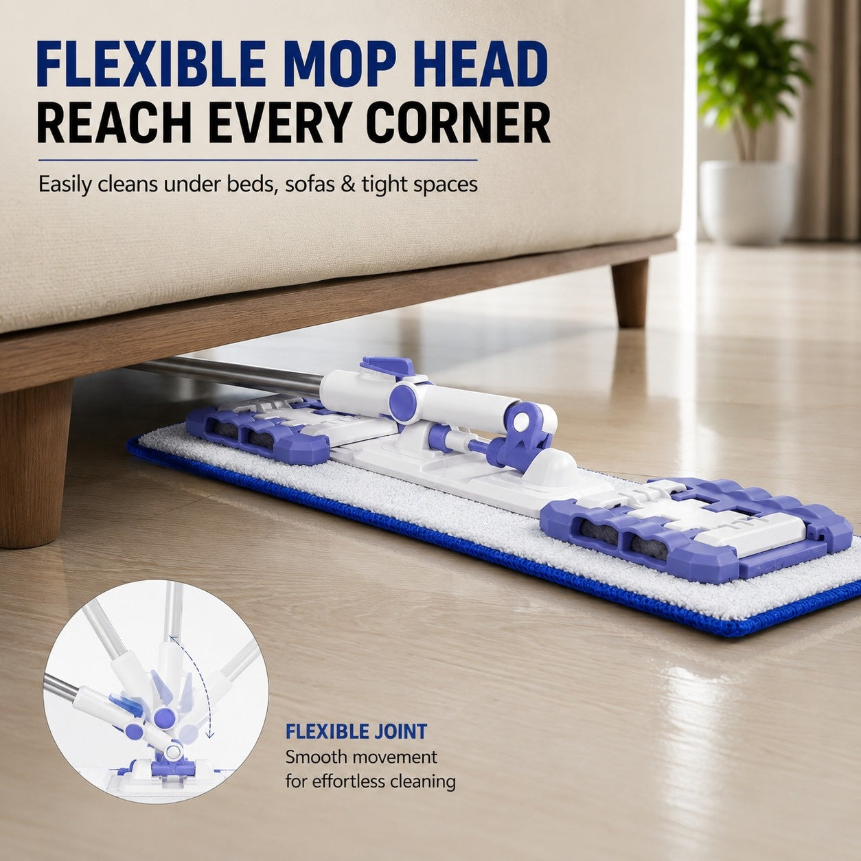 Adjustable Flat Microfiber Mop