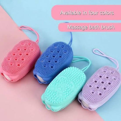 Silicone Bath Body Brush & Silicone Massage Bath Brush Combo Deal