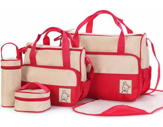 Multi-Functional Baby Diaper Bag Set (Pack of 5 Pcs)