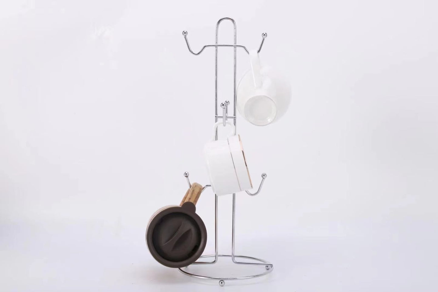 Chrome Metal 6-Cup Holder