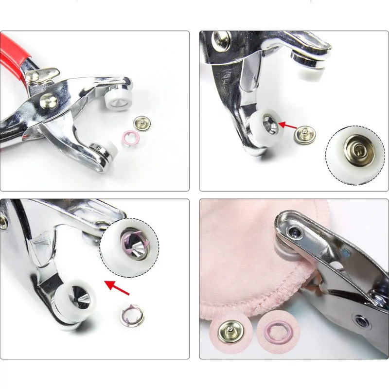 Pro Metal Snap Tool Set — 50 Buttons