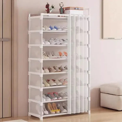 Premium Multi-Layer Shoe Rack with Dust Cover | Space Saving Shoe Organizer