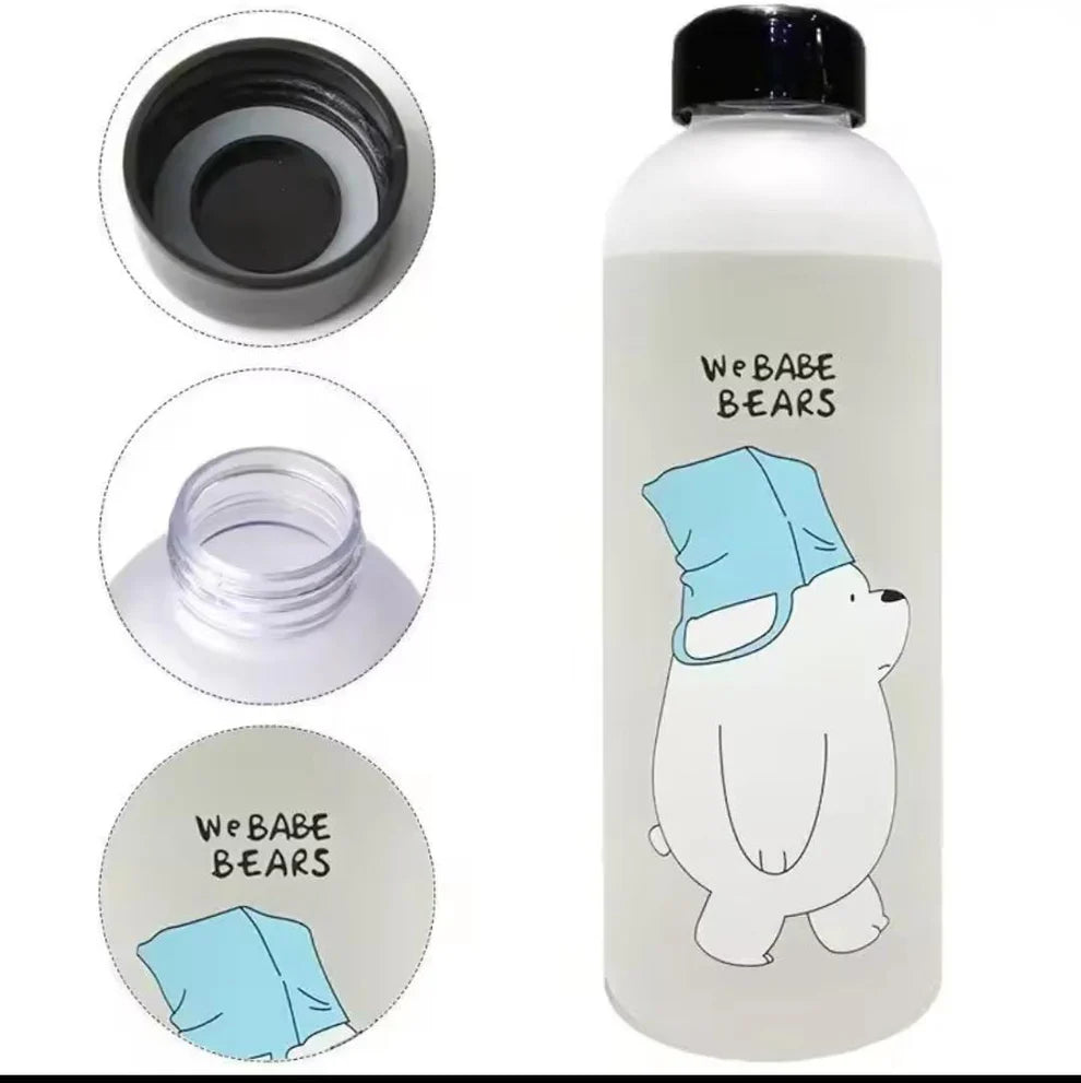 Bear shape frosted drink bottle - Saadiq.pk
