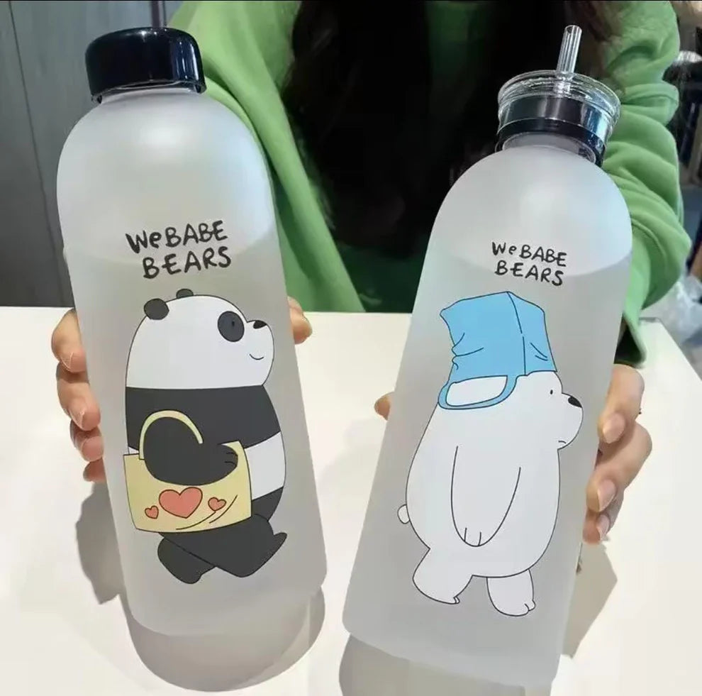 Bear frosted bottle for school - Saadiq.pk