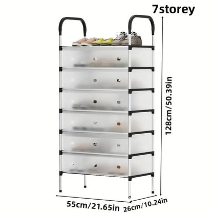 Dustproof Shoe Rack Organizer | 5/6/7 Layer Waterproof Shoe Stand | Space-Saving Storage Shelf for Home