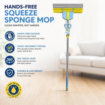 Hands-Free Squeeze Sponge Mop