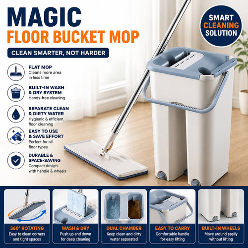 Magic Floor Bucket Mop