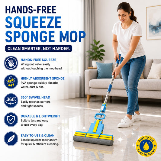 Hands-Free Squeeze Sponge Mop