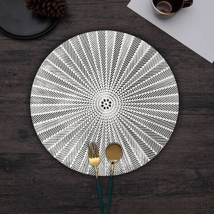 Fancy Dining Table Mat (Round) – Elegant Washable Placemat