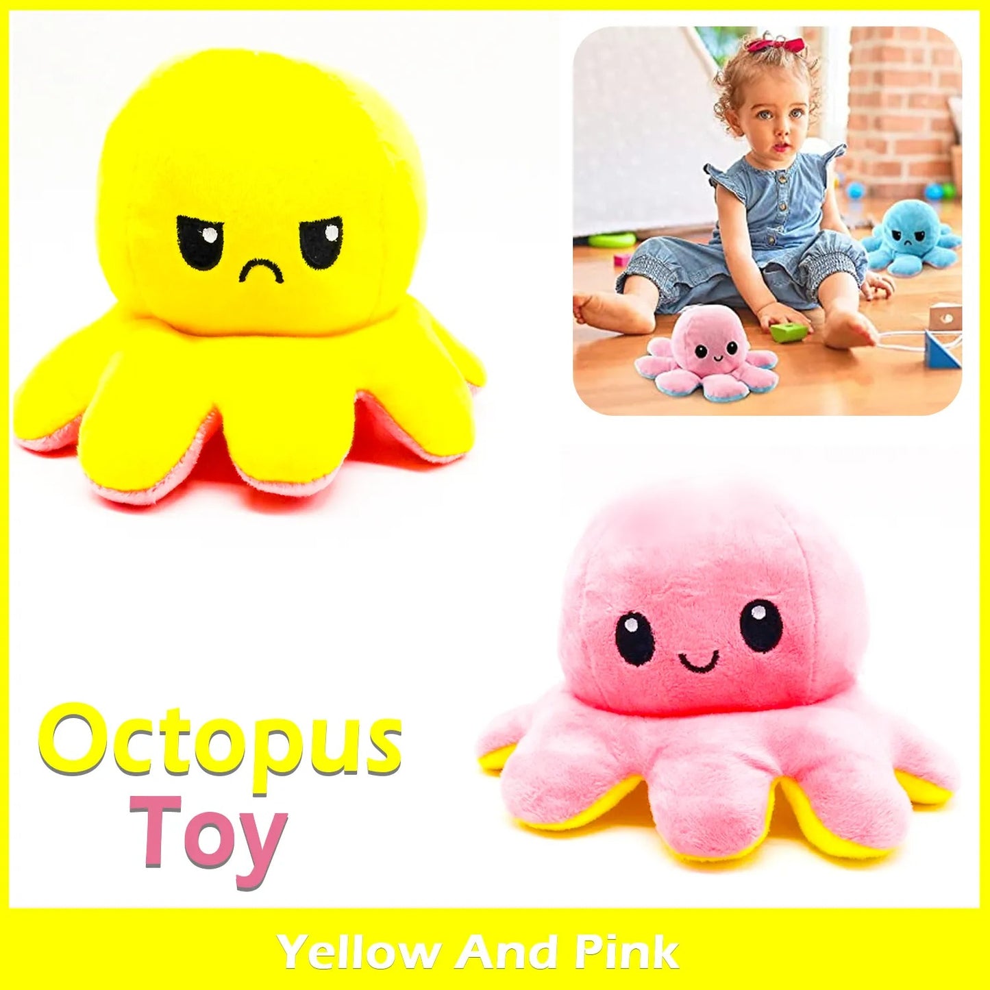Reversible Octopus Plush Toy