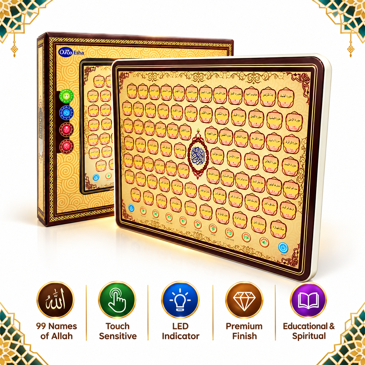 Digital Holy Quran Speaker – Interactive Quran Learning Device with Clear Audio for Home