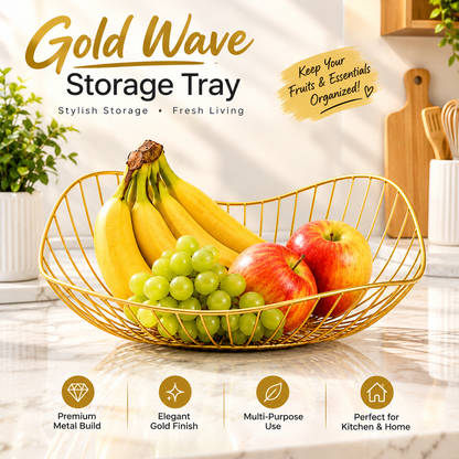 Gold Wave Storage Tray