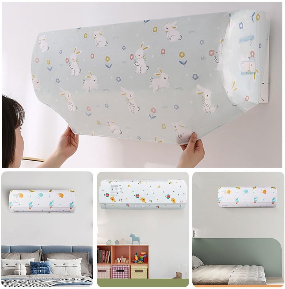 AC Dust Cover | Floral Printed Wall AC Protection Cover - PACK OF 3 - Saadiq.pk