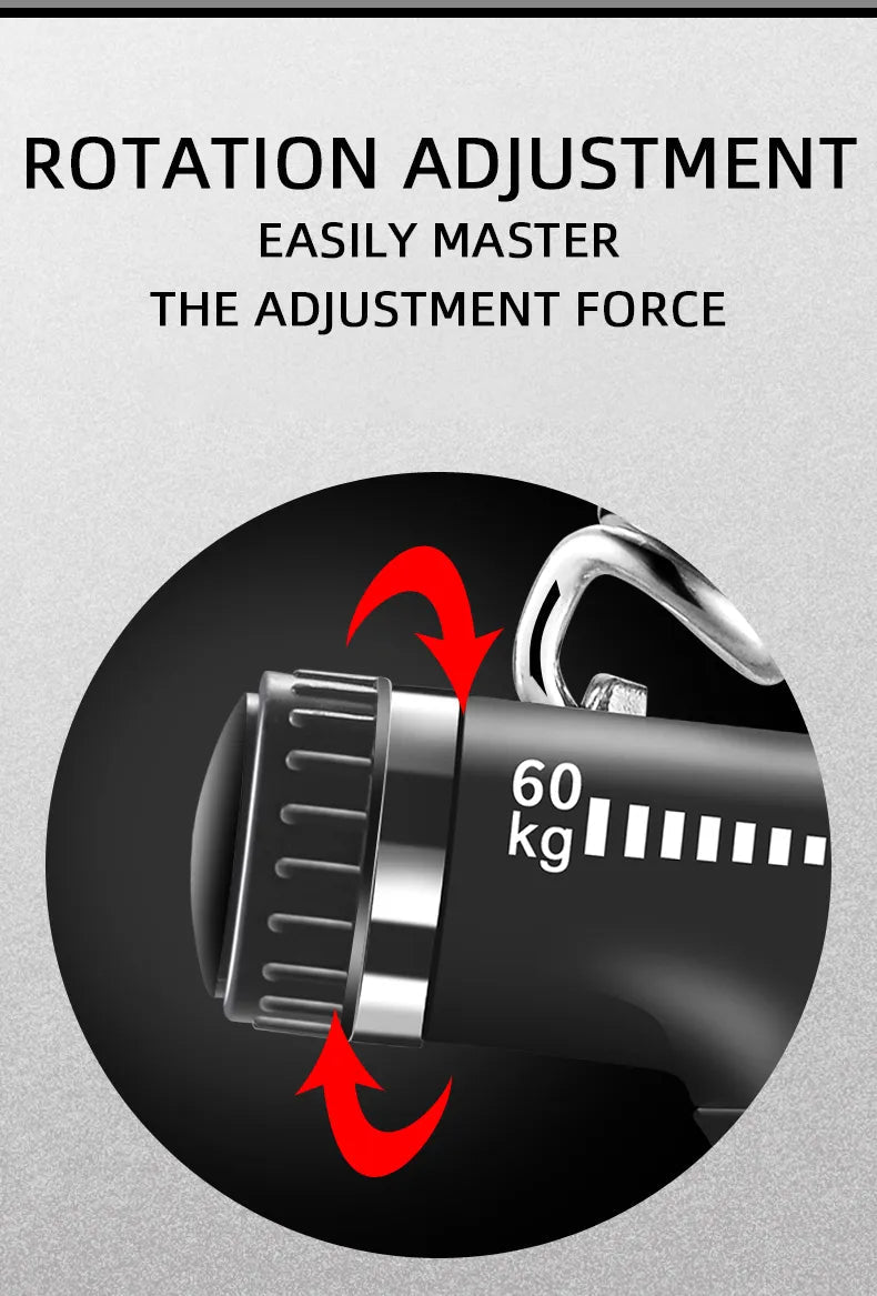 Adjustable Hand Grip Strengthener with Digital Counter – 10–60kg Hand Gripper for Forearm, Wrist & Finger Exercise - Saadiq.pk