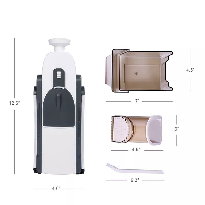 Adjustable Mandoline Slicer – Manual Vegetable Cutter with Storage Container - Saadiq.pk
