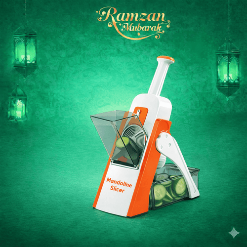 Adjustable Mandoline Slicer – Manual Vegetable Cutter with Storage Container - Saadiq.pk