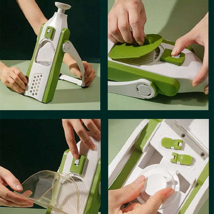 Adjustable Mandoline Slicer – Manual Vegetable Cutter with Storage Container - Saadiq.pk
