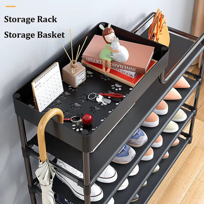 Adjustable Shoe Rack Organizer with Storage Shelf – Space - Saving Shoe Storage - Saadiq.pk