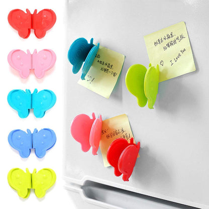 Anti - Scald Magnetic Butterfly Clip – Silicone Heat - Resistant Pot Holder (2 Pcs) - Saadiq.pk