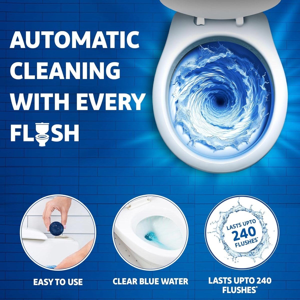Automatic Toilet Cleaner Tablets Long Lasting Fresh Fragrance (10 Pack) - Saadiq.pk